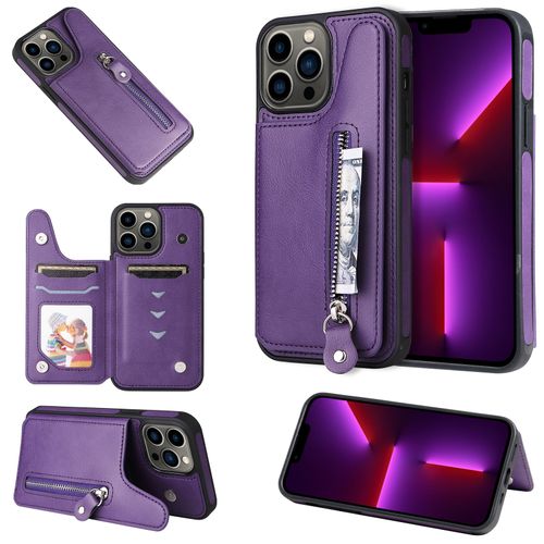 Coque Iphone 13 Pro Max,Etui Pour Iphone 13 Pro Max,Coque En Cuir Pour Iphone 13 Pro Max,Convient A Etui La Iphone 13 Pro Max,Violet