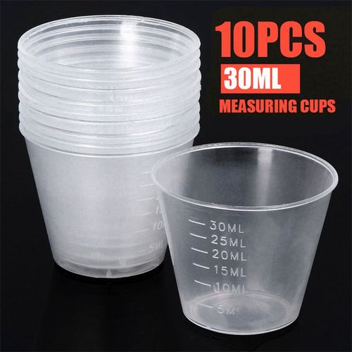 Lot de 20 tasses à mesurer en silicone de 30 ml pour tasses à mesurer en résine avec échelle précise pour bricolage, travaux manuels, moulage, art à la cire, cuisine