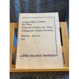 Bantai Kovacs Selected Studies Études Choisies Pour Flûte Vol. Iii Emb Z. 8593