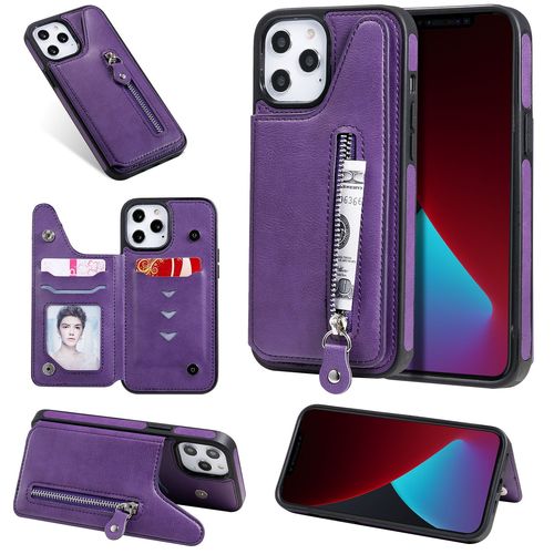 Coque Iphone 12 Pro Max,Etui Pour Iphone 12 Pro Max,Coque En Cuir Pour Iphone 12 Pro Max,Convient A Etui La Iphone 12 Pro Max,Violet