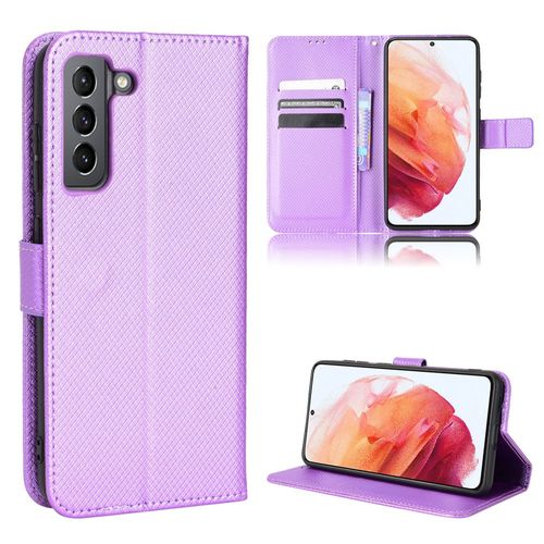 Coque Samsung Galaxy S21 Fe,Etui Pour Samsung Galaxy S21 Fe,Coque En Cuir Pour Samsung Galaxy S21 Fe,Convient A Etui La Samsung Galaxy S21 Fe,Violet