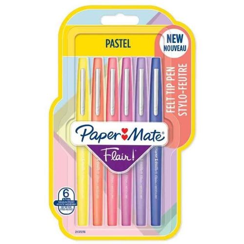 Stylo Feutre Flair Pastell, Blister De 6