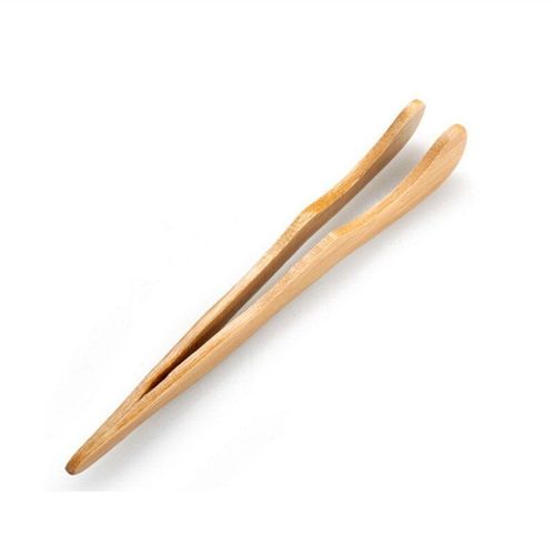 Pince À Thé En Bois, 1 Pièce, Pince À Thé En Bambou, Pour Salade, Toast, Clips Droits, Accessoires De Cuisine, Service À Thé