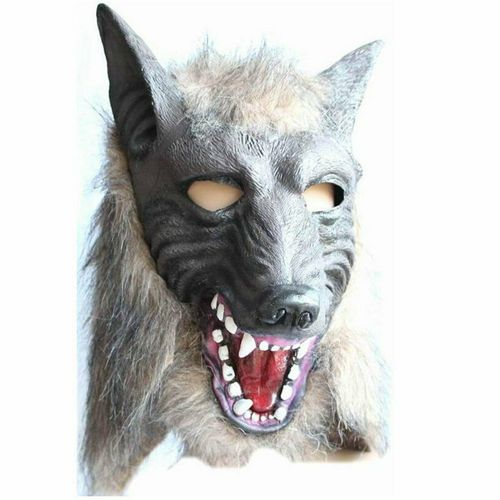 Masque Tête De Loup En Latex Pour Halloween, Costume De Cosplay Animal Cinéma Pour Adultes, Fête De Folie, Masque D'horreur, Loup-Garou Effrayant, Nouvelle Collection 2022