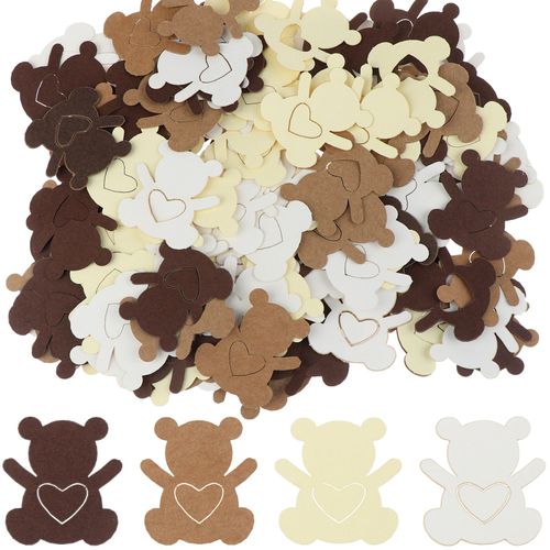 Ours En Peluche Brun Crème, 450 Pièces/Paquet, Confettis De Table Pour Fête Prénatale Fille Garçon, Décoration Pour La Maison
