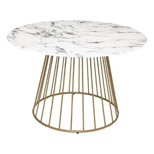 Table De Repas Ronde Design "Rayo" 120cm Blanc