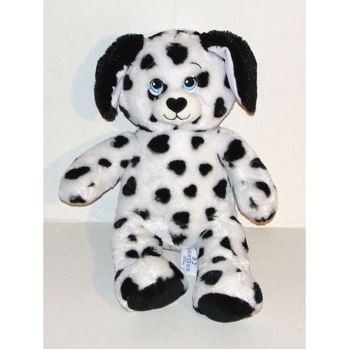 Peluche Chien Dalmatien Sandy - Doudou Chien Blanc Noir 42 Cm