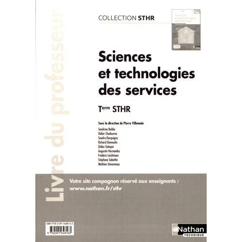 Sciences Et Technologies Des Services Tle Sthr - Livre Du Professeur