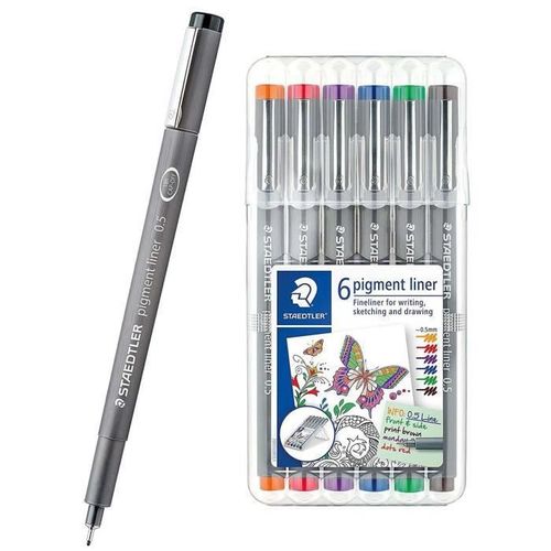 Étuis 6 Feutres Staedtler Fineliner 6 Couleurs