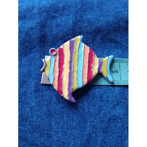 Broche Poisson Multicouleurs Vintage