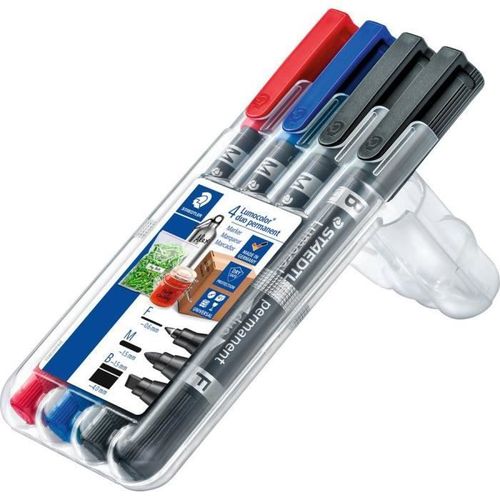 Marqueur Permanent Staedtler Lumocolor 348 Swp4 Multicolore (Pas De Possibilité De Choisir La Couleur) Résiste À Leau: O
