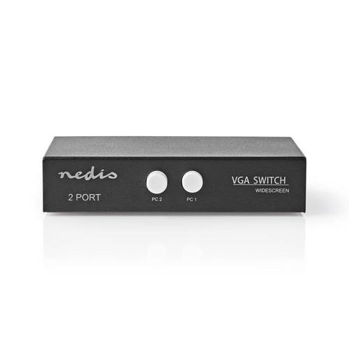Nedis 2 Ports VGA Switch (1 entrée vers 2 sorties) - Commutateur vidéo VGA (2 ports) ( Catégorie : Câbles et adaptateurs écran )