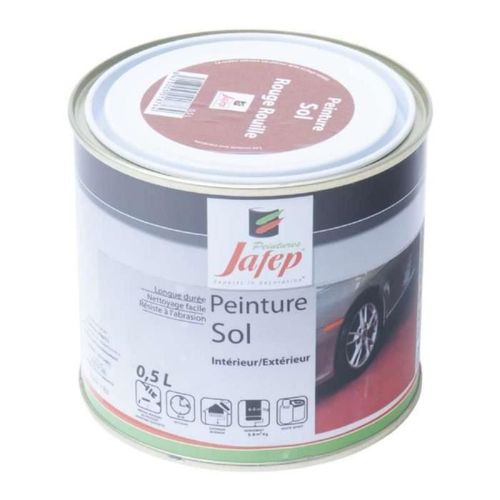 Peinture sol rouge rouille 0,5 L