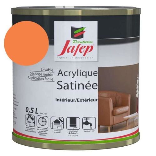 Peinture acrylique satinée rose Jafep 0,5l 0,5 L