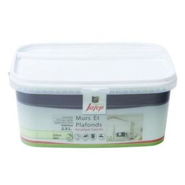 Peinture mur et plafond satinée citron vert 2,5L Jafep