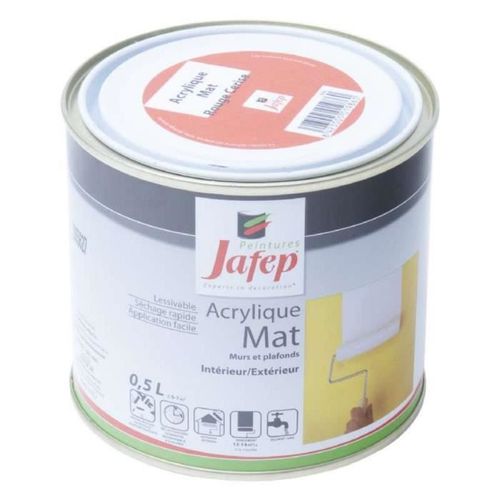 Peinture acrylique mat rouge cerise Jafep 0,5L