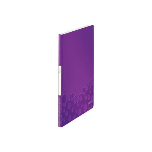 Leitz Wow Porte Vues 20 Pochettes A4 Pour 40 Feuilles Violet Métallisé