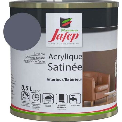 Peinture acrylique satinée gris ardoise Jafep 0,5l