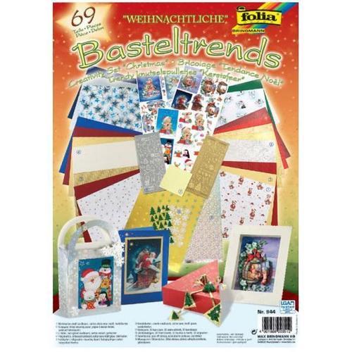 Folia Kit Papier De Bricolage 'bricolage Tendance Noel', Papier Cadeaux Noel, Kit Créatif