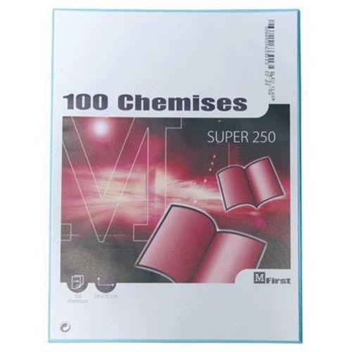 Chemises Dossiers Super 250g 24x32 Bleu Clair X100