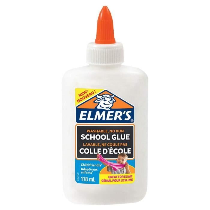 Elmer's Colle Liquide Blanche, Lavable Et Adaptée Aux Enfants, Pour Travaux Manuels Ou Slime, 118 Ml