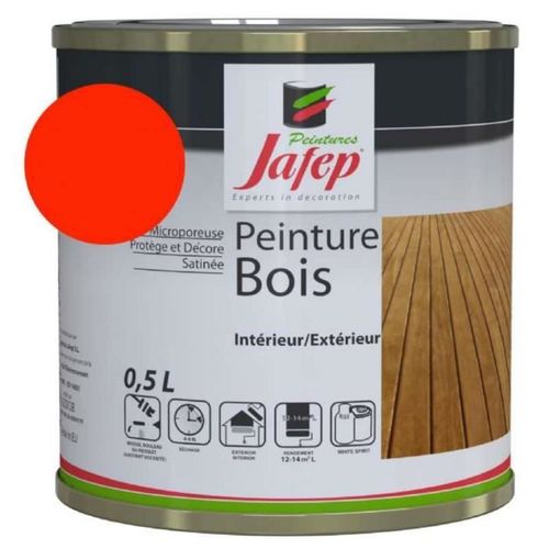 Peinture bois rouge Jafep 0,5 L