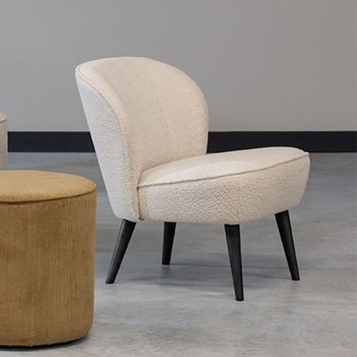 Fauteuil 59x70x71 Cm Effet Bouclette Crème - Jivan