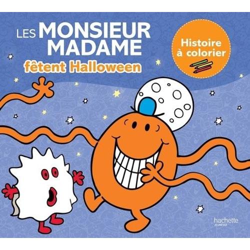 Les Monsieur Madame Fêtent Halloween - Histoire À Colorier