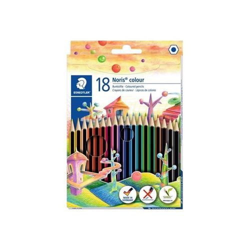 Staedtler Noris Colour 185 Crayon De Couleur Couleurs Assorties Pack De 18