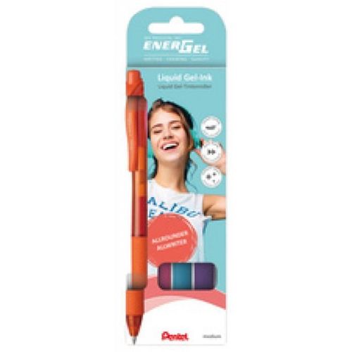 Pentel Stylo Roller ... Encre Gel Energel X Bl107, Kit De 4 0,000000 Noir