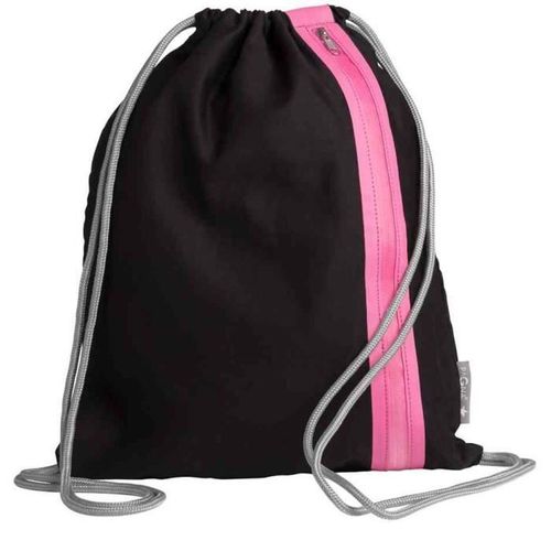 Sac de sport à cordelette Go Noir et rose foncé