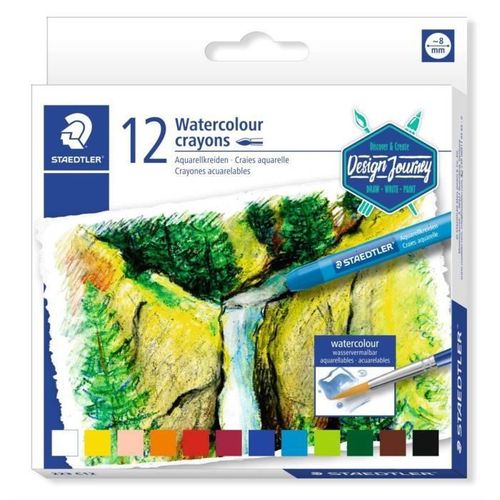 Staedtler® 223 Design Journey - Etui Carton 12 Craies Aquarellables Assorties