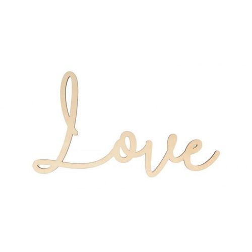 Mot "Love" En Bois 'artemio' 30 X 16.5 X 0.5 Cm