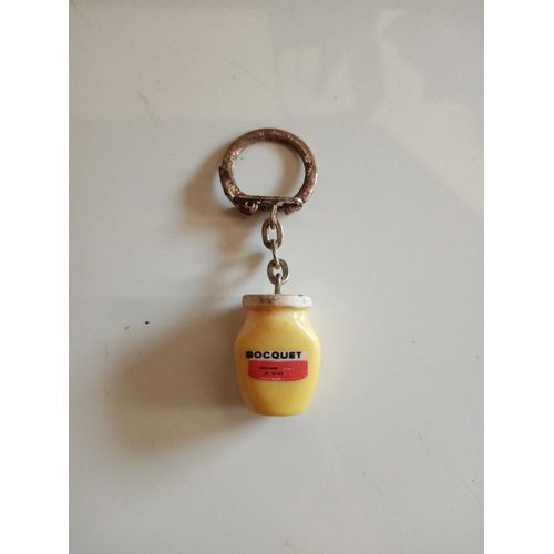 Porte Clés Ancien Pot De Moutarde Bocquet Anneau Rouillé