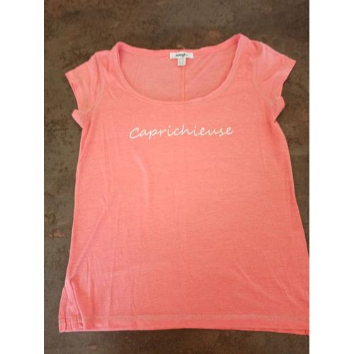 T Shirt Mc Abricot Fille Xs Jennyfer Très Bon État