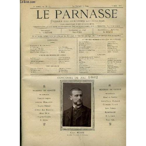 Le Parnasse - Organe Des Concours Littéraires De Paris - 6e Année N° 57 - Léon Bussy, Biographie, La Fièvre Verte Par Henri De Bornier, Folle Doctrine Par Germain Picard, Bateaux Abandonnés Par Bertol(...)