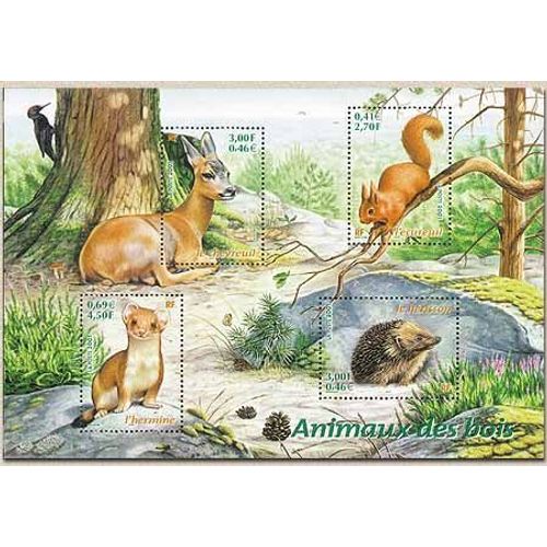 Bloc 36 (2001) Animaux Des Bois N** (Cote 5e)