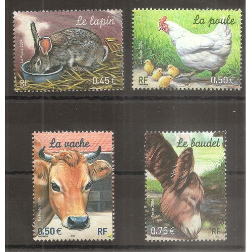3662 À 3665 (2004) Série Des Animaux De La Ferme N** (Cote 4,4e) (7097)