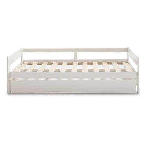 Lit Complet 90*190 Cm + Tiroir Bois Blanc - Girma