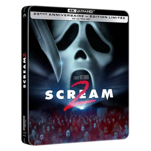 Scream 2 - 4k Ultra Hd - Boîtier Steelbook Limité - 25ème Anniversaire