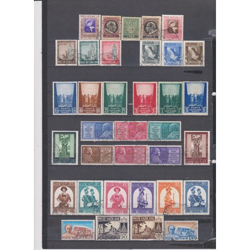 63 Timbres Vatican Obliteres & Neufs Sans Gomme De 1943 À 1956 Cote : 90,35 €