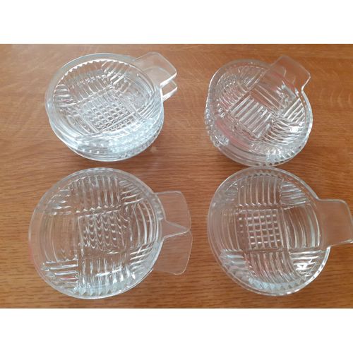 Lot De 10 Coupelles En Verres Avec Poignées