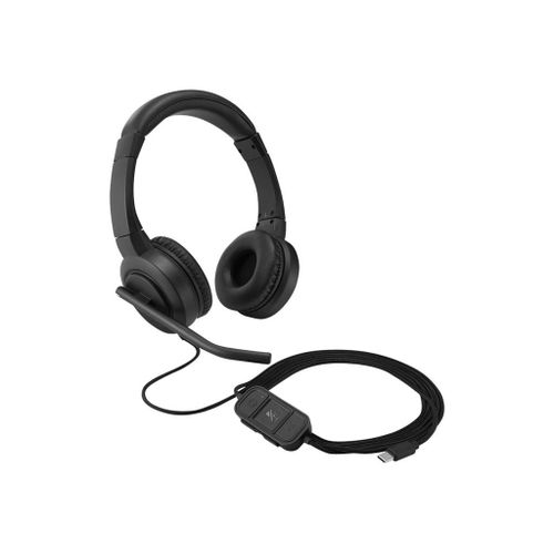 Kensington H1000 - Micro-casque - sur-oreille - filaire - USB-C - noir