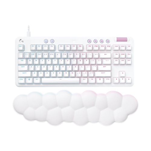 Logitech G713 - Clavier - sans clé - backlit - USB - AZERTY - Français - commutateur : Tactile - blanc