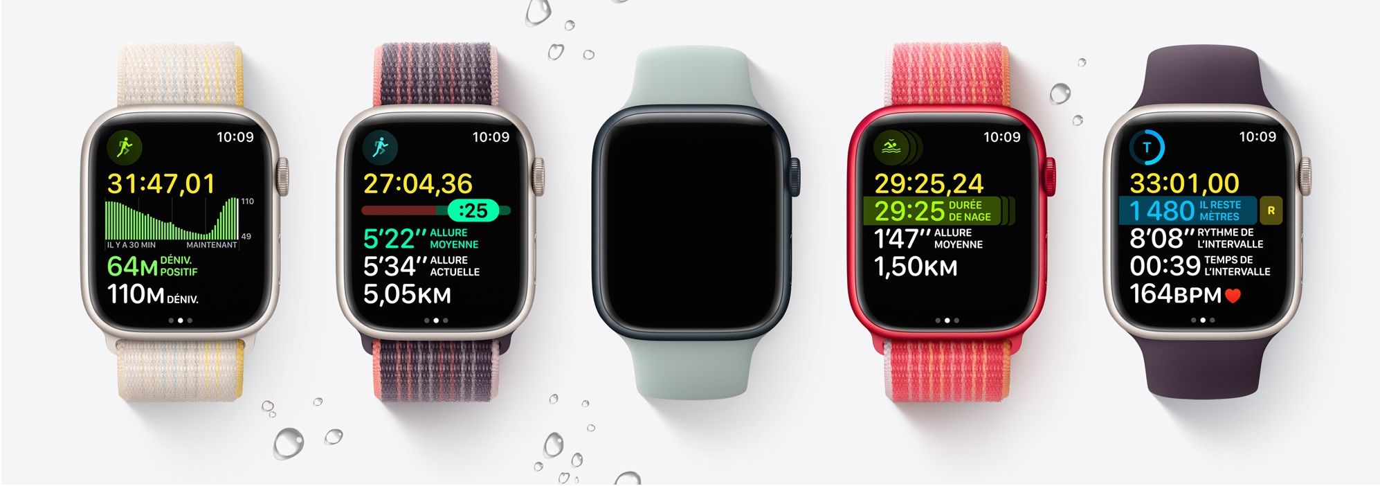 Apple Watch Series 8 GPS + Cellular, boîtier Acier inoxydable or 45mm avec Boucle Milanaise Or image 1 | Rakuten
