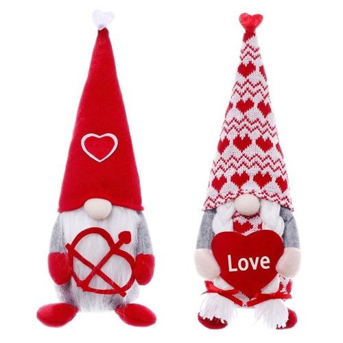Peluche De Gnome De Saint-Valentin, 2 Pièces, Mr Et Mrs, Tomte Scandinave, Décorations D'elfe