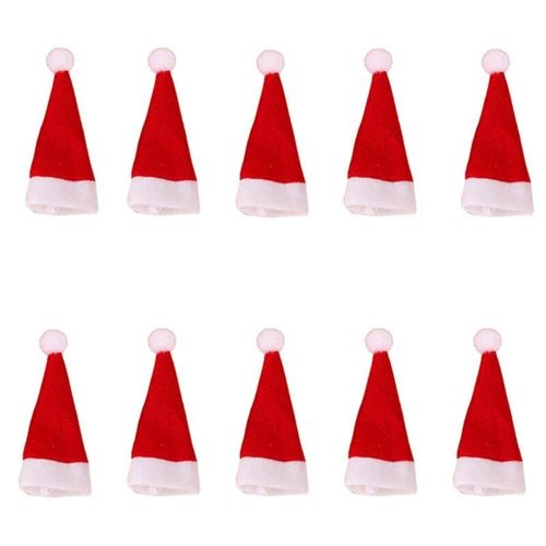 Mini-Sucette De Noël, 10 Pièces, Chapeau De Père Noël, Bouteille De Vin, Couverture De Bonbons Pour La Maison, Cadeaux De Fête De Noël
