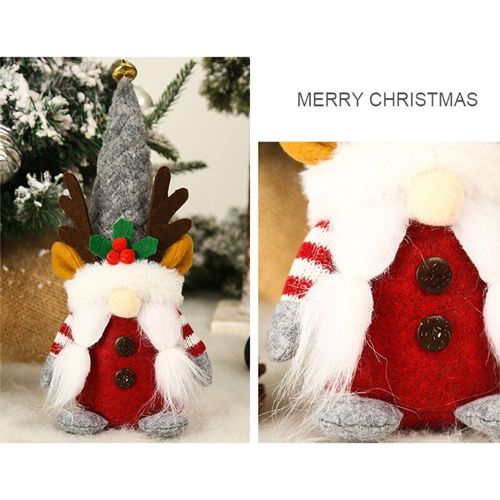 Plateau En Peluche De Noël, 2 Pièces, Gnome De Noël, Décorations De Mr Et Mrs Elk, Plateau À Plusieurs Niveaux, Fait À La Main, Style Scandinave