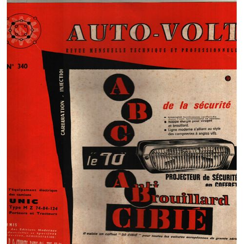 Auto-Volt N °340 Mars 1964 Unic Type M Z 74-84-124 Porteurs Et Tracteurs