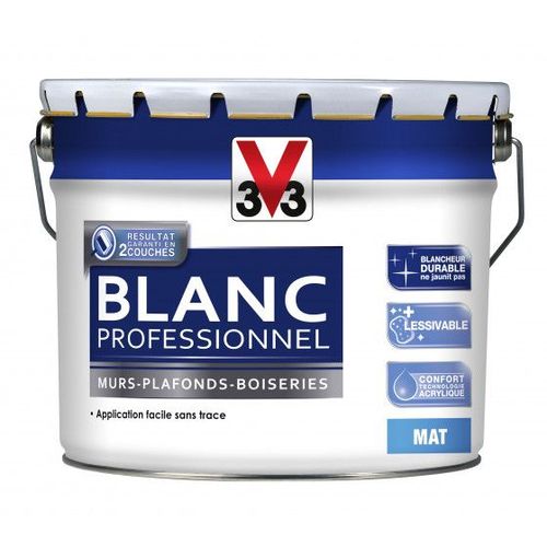 Peinture Blanc Professionnel Mat Pot 10l